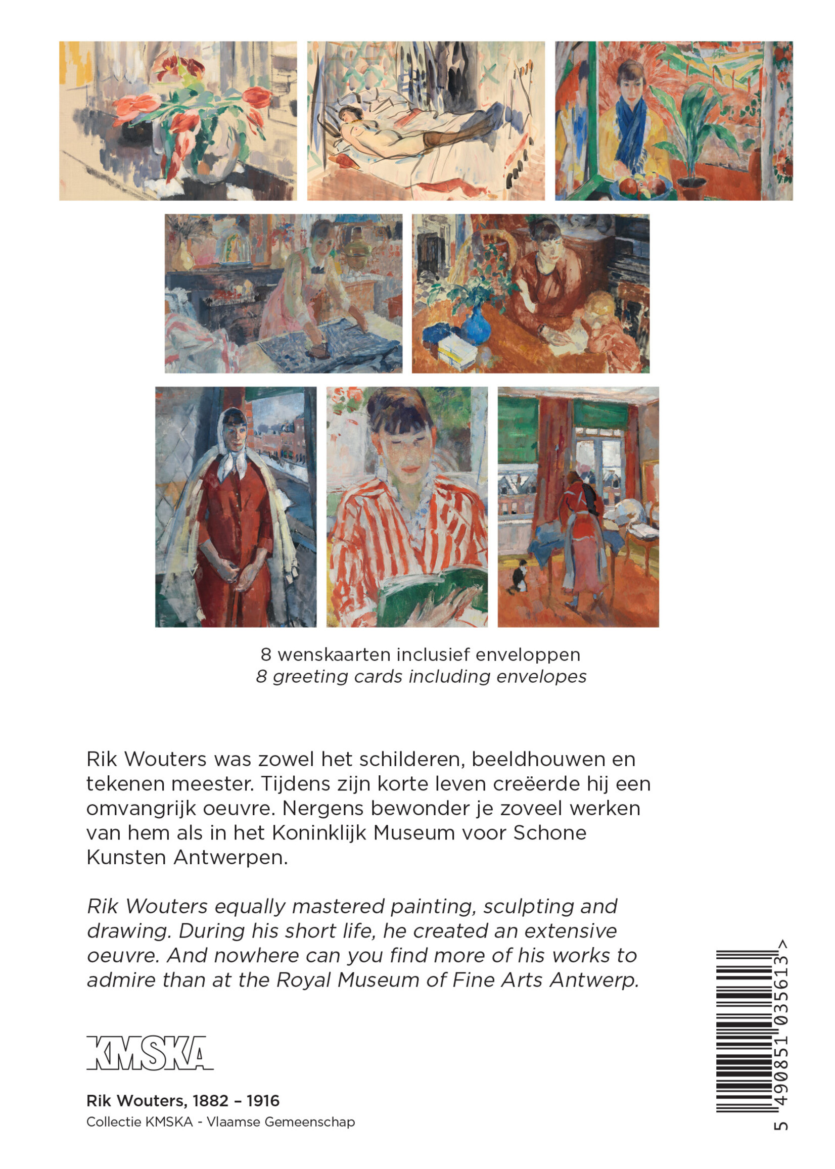 Folder with 8 greeting cards and envelopes Rik Wouters