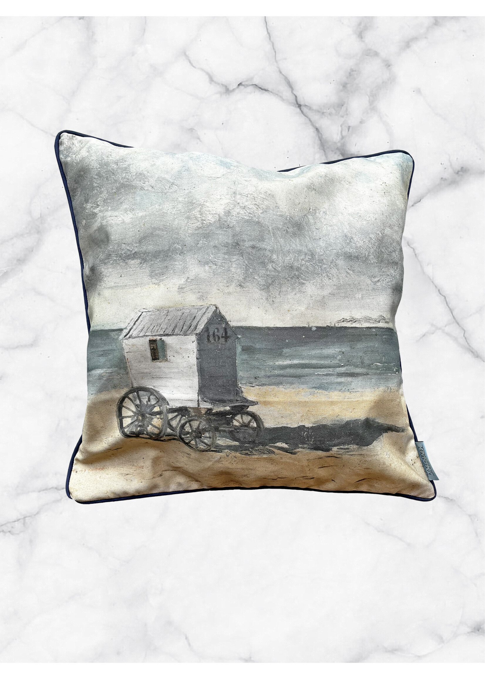 Ensor Pillow Ensor Bathing Hut on the Beach