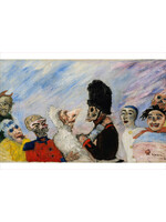Postcard Ensor Skeleton arrests masks