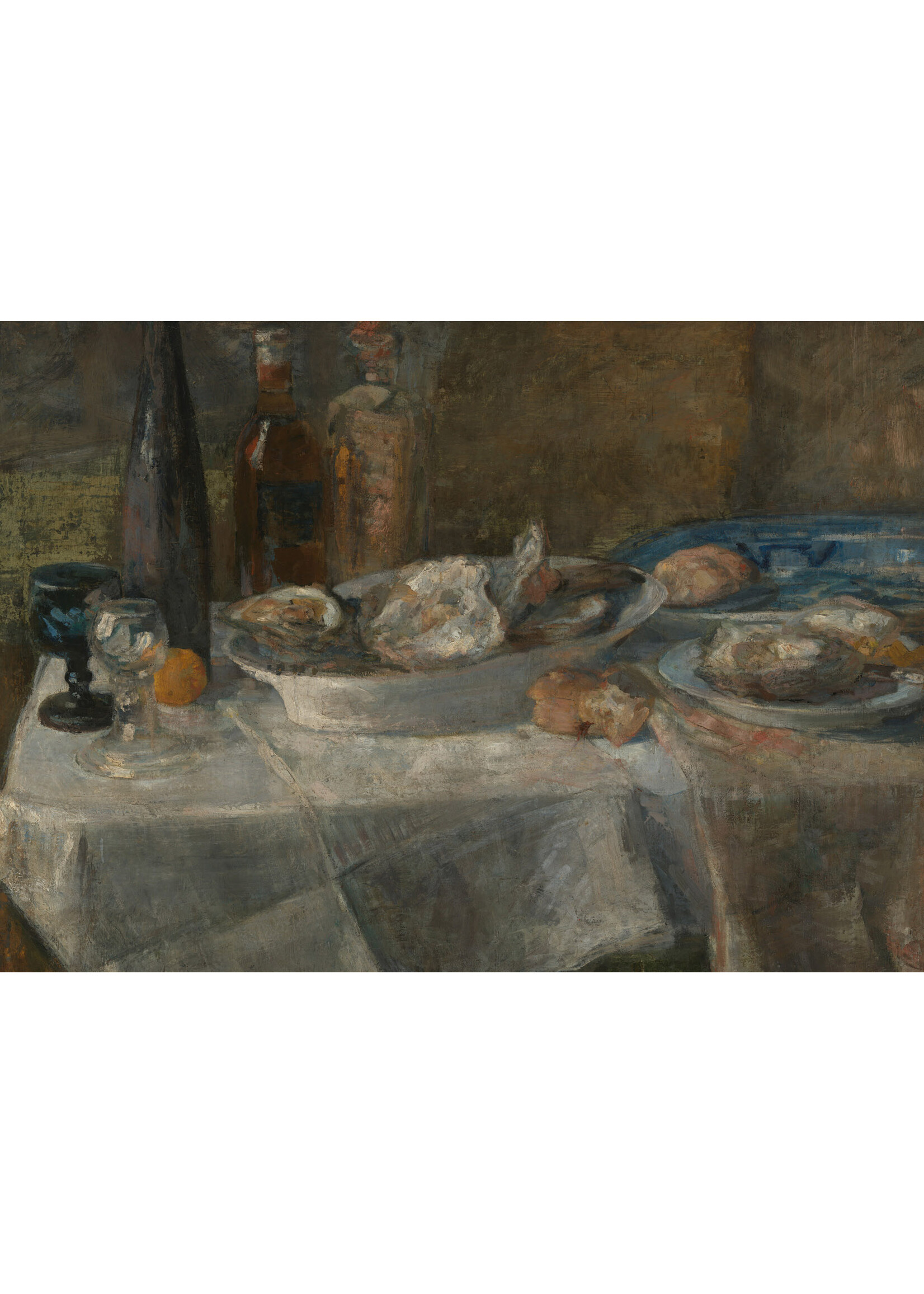 Ensor Prentkaart Ensor Stilleven met oesters (lichtstudie)