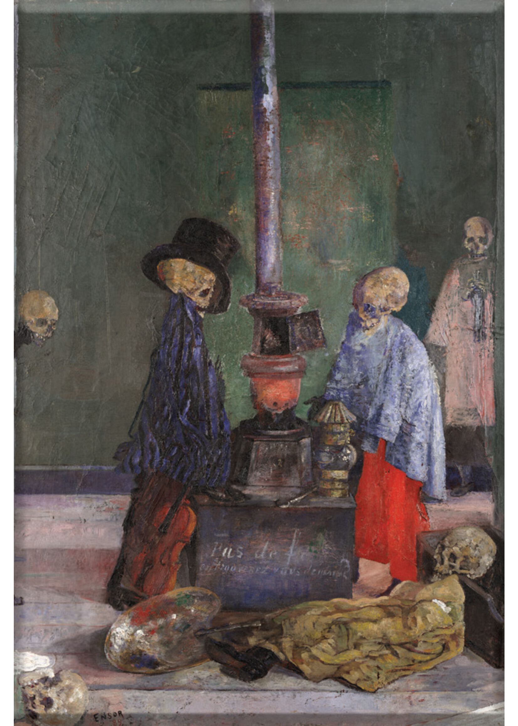 Ensor Magnet Ensor Skeletons warming themselves