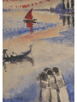 Postcard Schmalzigaug Red Sailing Ship and Gondola
