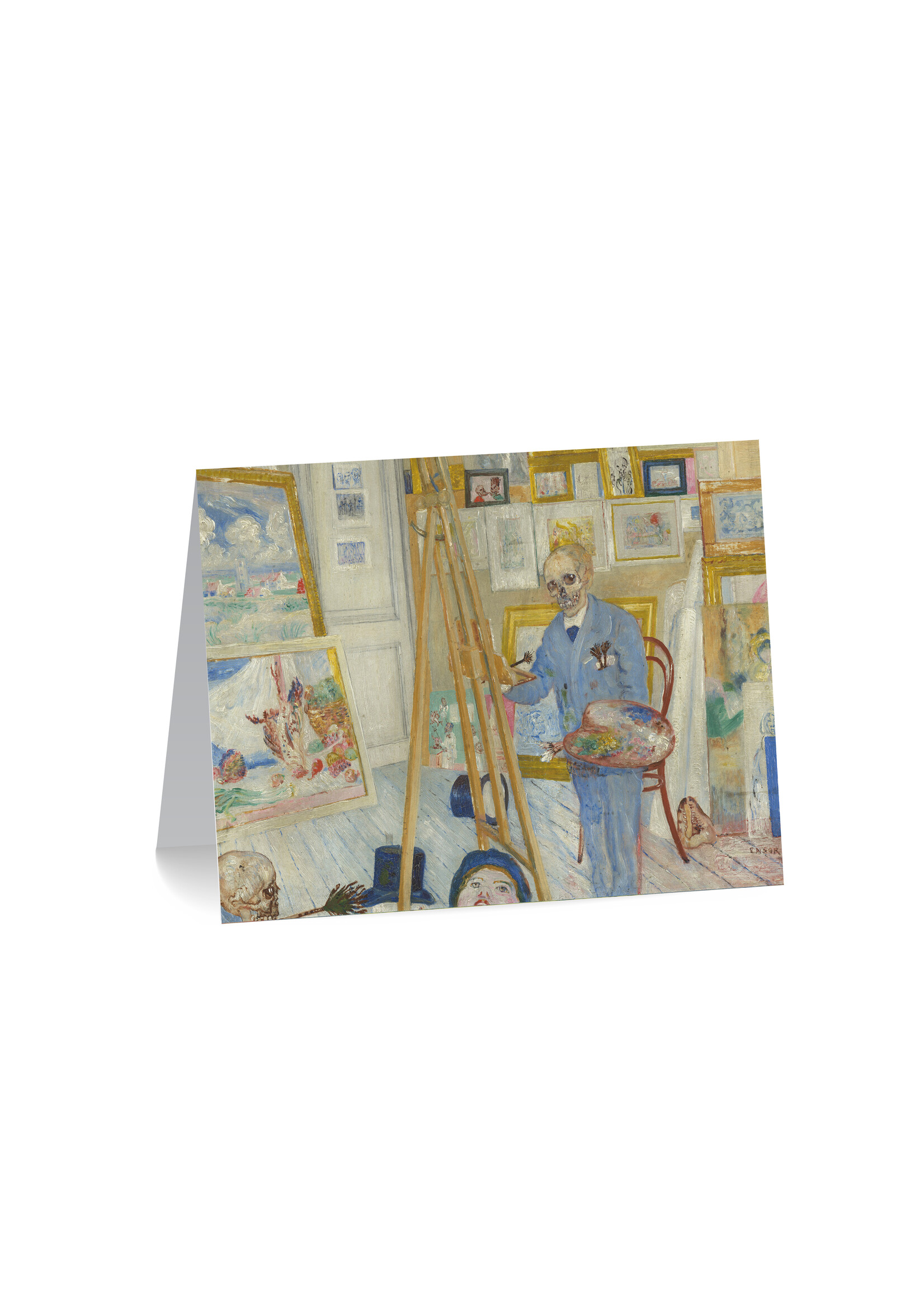 Ensor Greeting card Ensor The Skeleton Painter