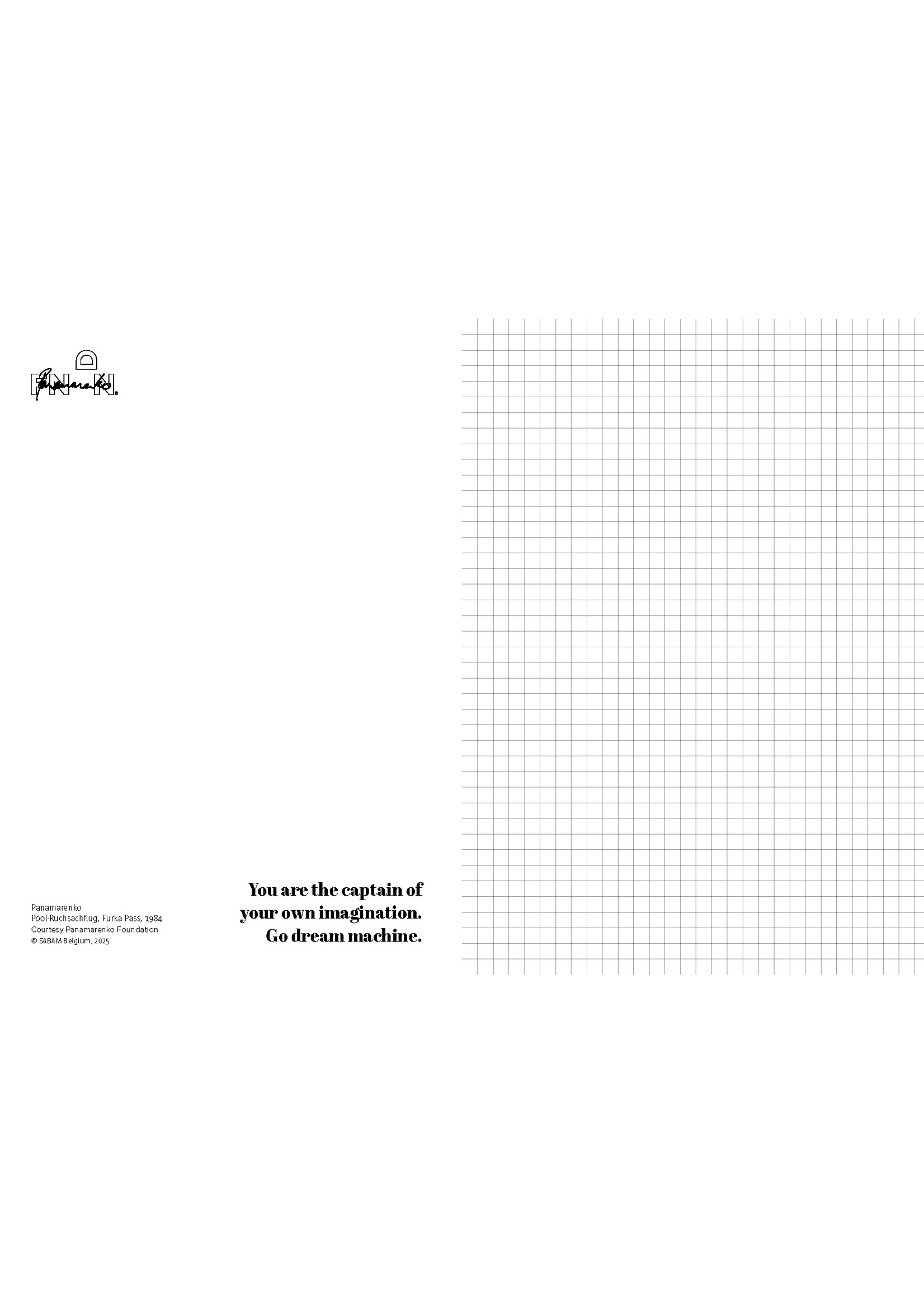 Panamarenko Schriftje Panamarenko Pool-Rucksackflug