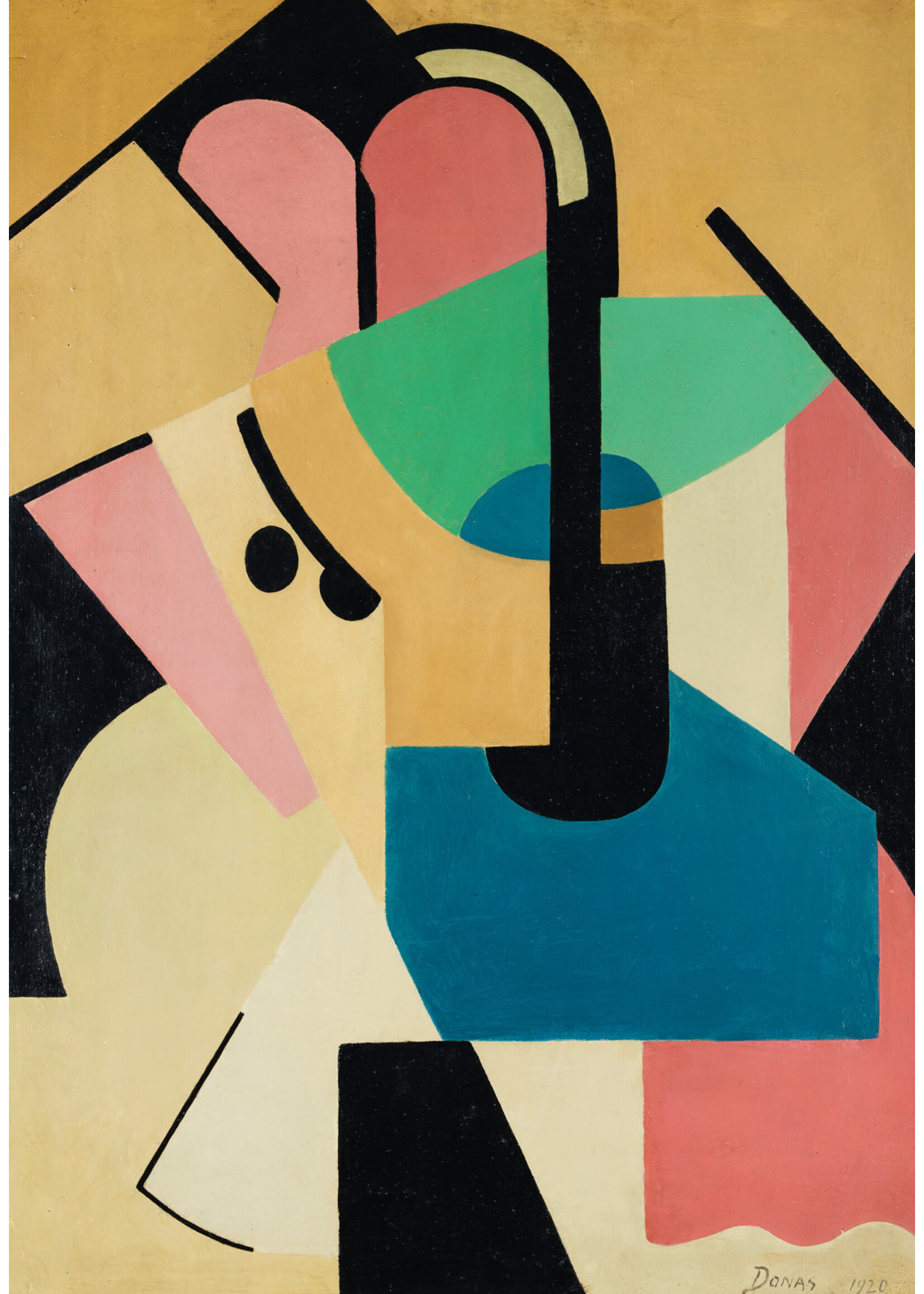 Donas Prentkaart Marthe Donas, Abstracte compositie nr.6