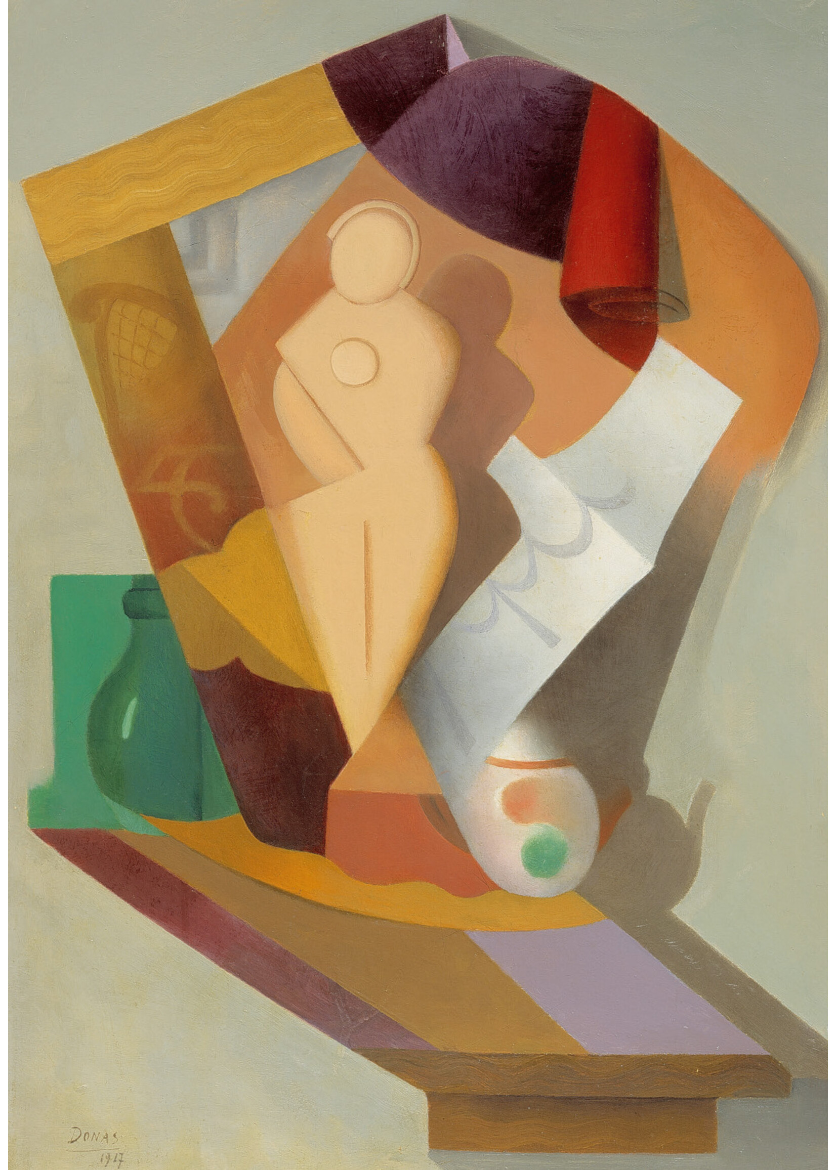 Donas Postcard - Marthe Donas, Still Life with Statuette