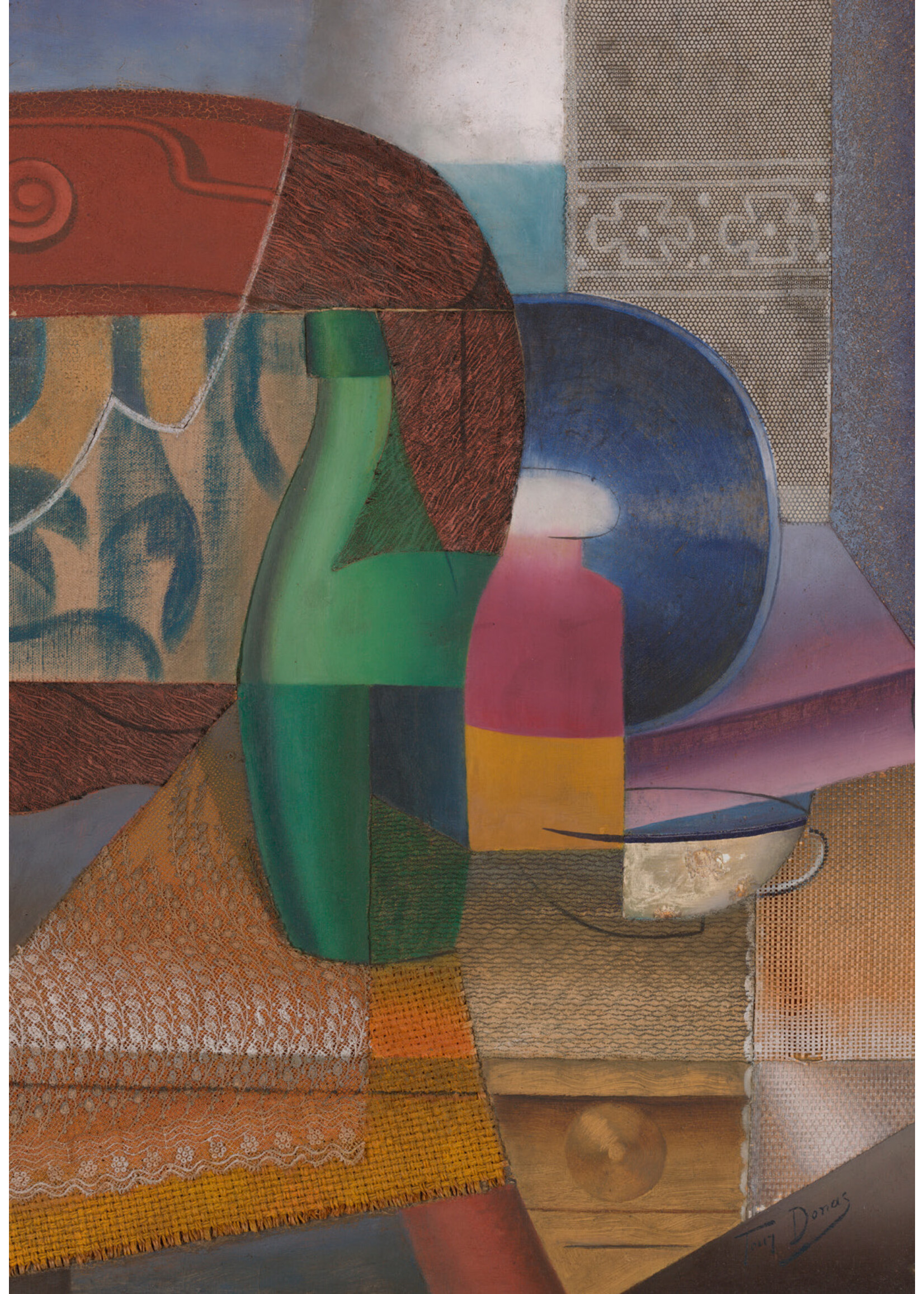 Donas Postcard - Marthe Donas, Still Life with Bottle and Cup