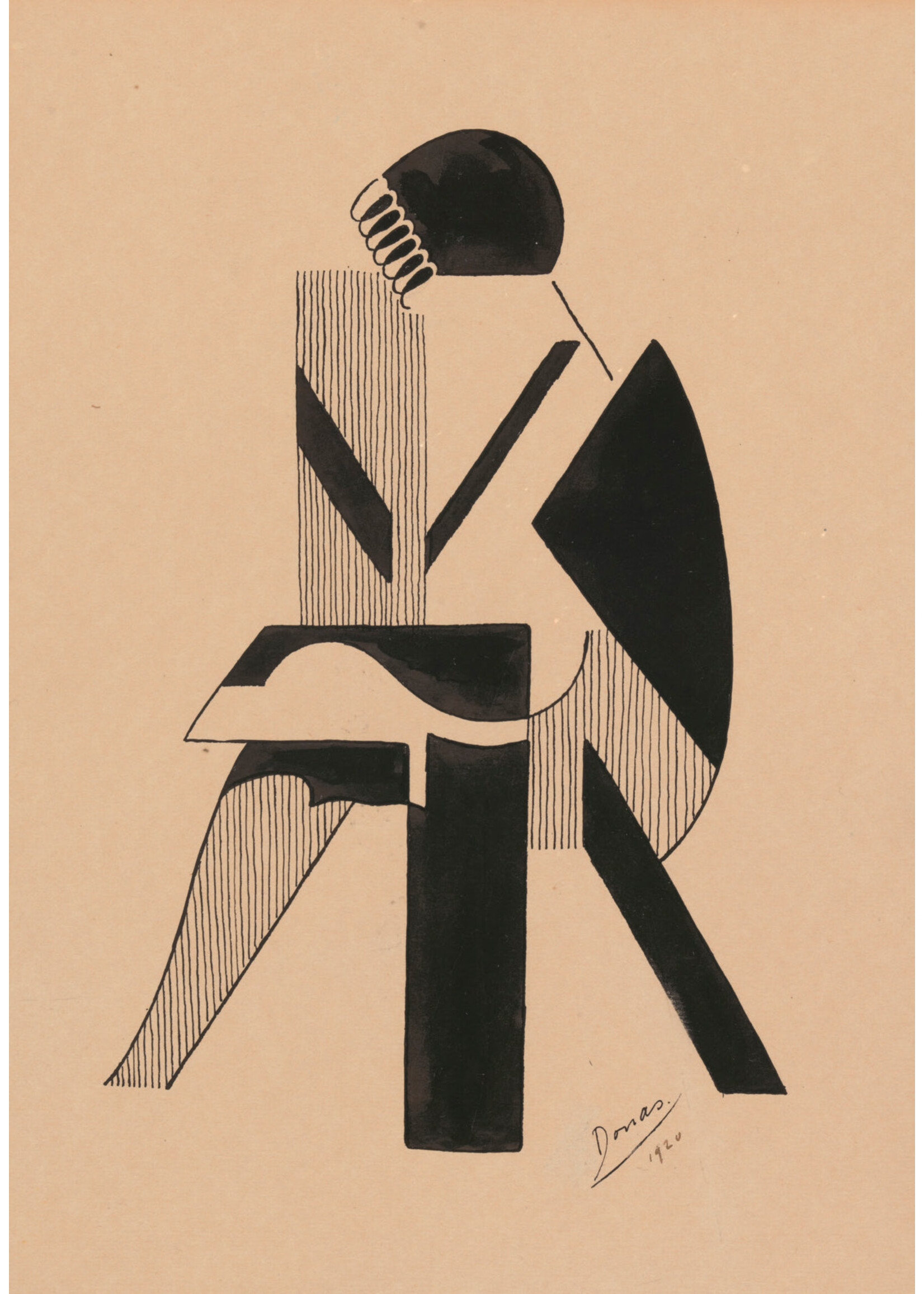 Donas Postcard - Marthe Donas, Man and Woman