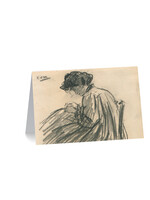 Van Mieghem Greeting card - Eugeen Van Mieghem "Augustine sewing"