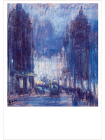 Van Mieghem Postcard - Eugeen Van Mieghem "Leysstraat at night"