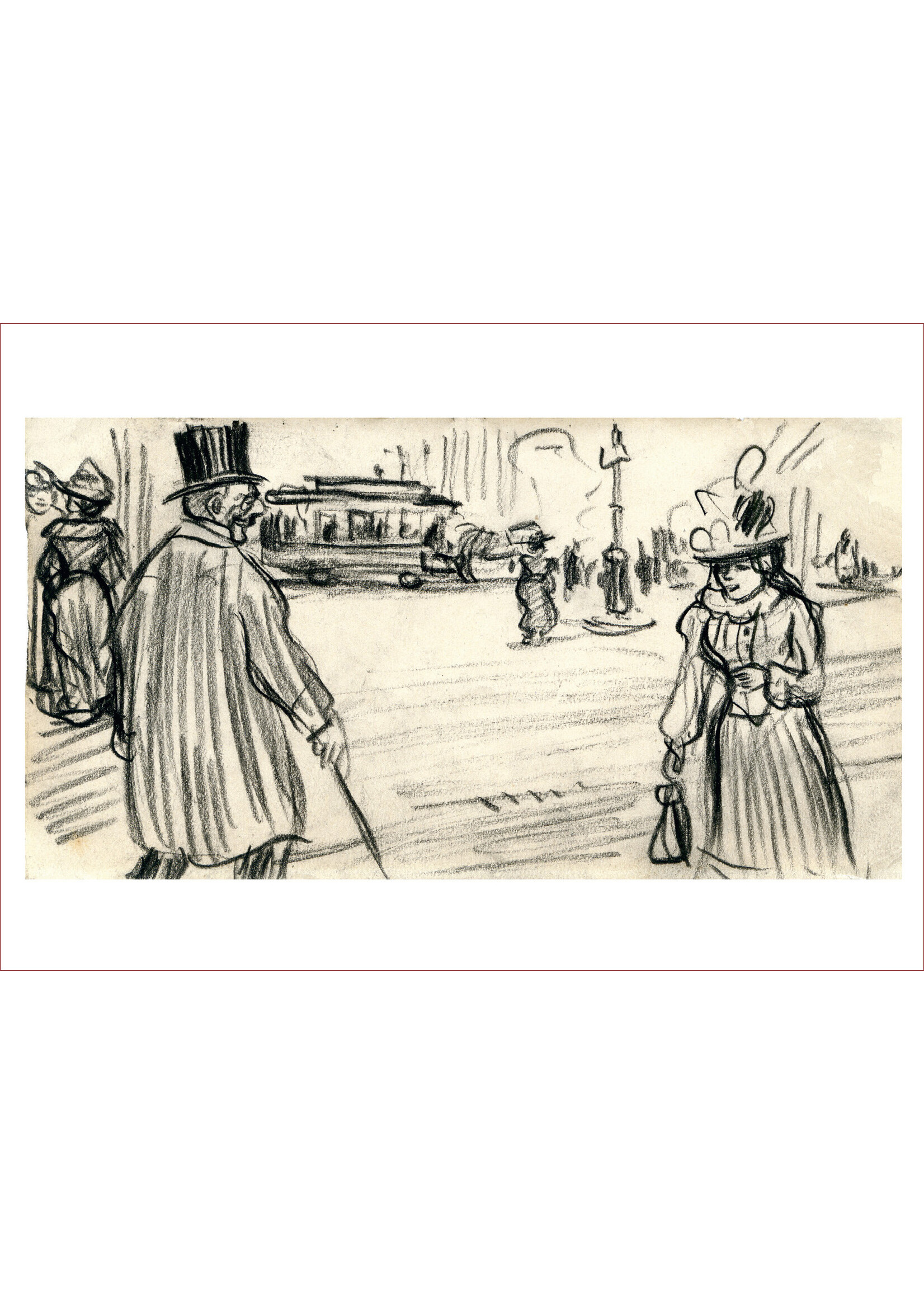 Van Mieghem Postcard - Eugeen Van Mieghem "On the street"