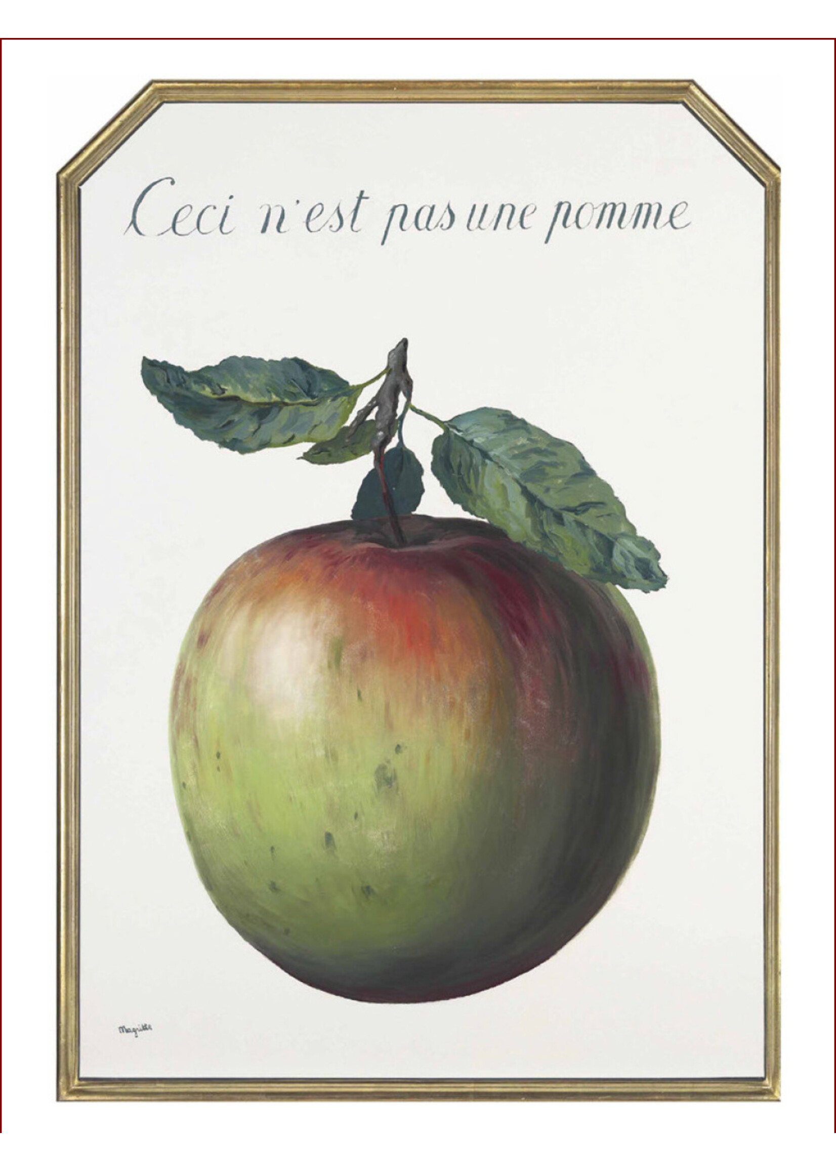 Magritte Poster - Magritte "Ceci n'est pas une pomme"