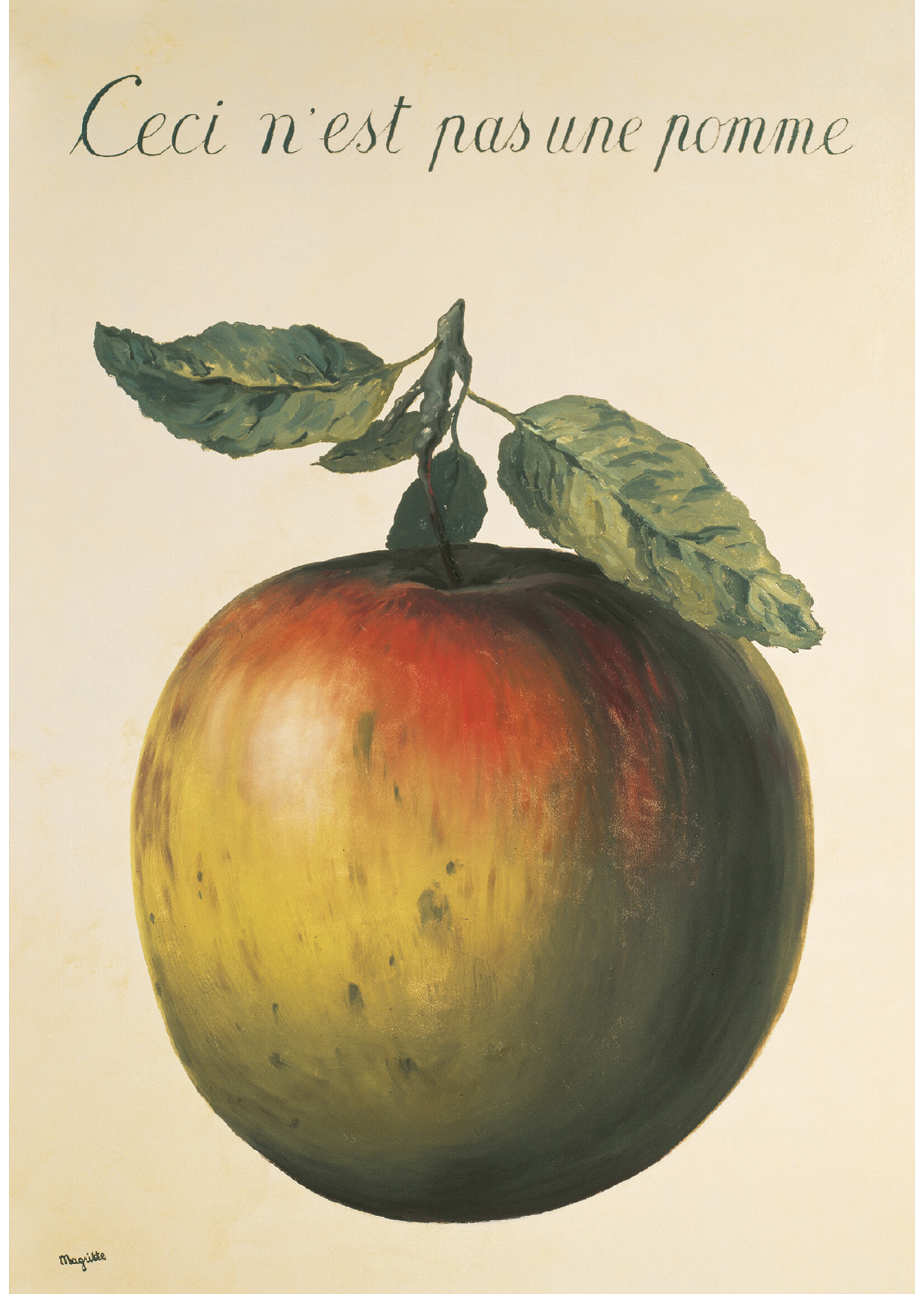 Magritte Prentkaart - Magritte, Ceci n'est pas une pomme
