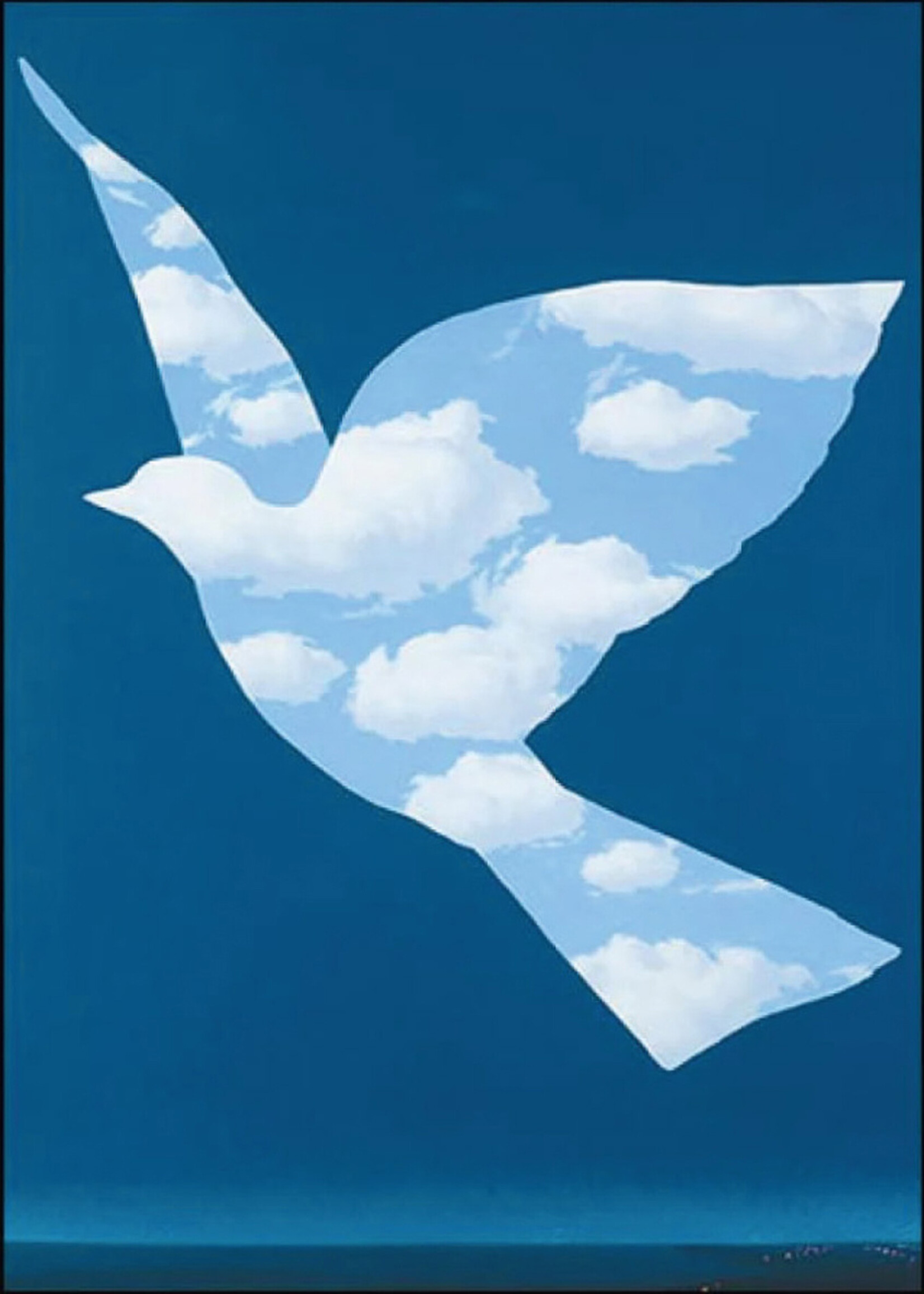 Magritte Prentkaart - Magritte, L'oiseau de ciel, 1966