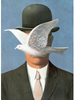Magritte Postcard - Magritte, L'Homme au chapeau melon