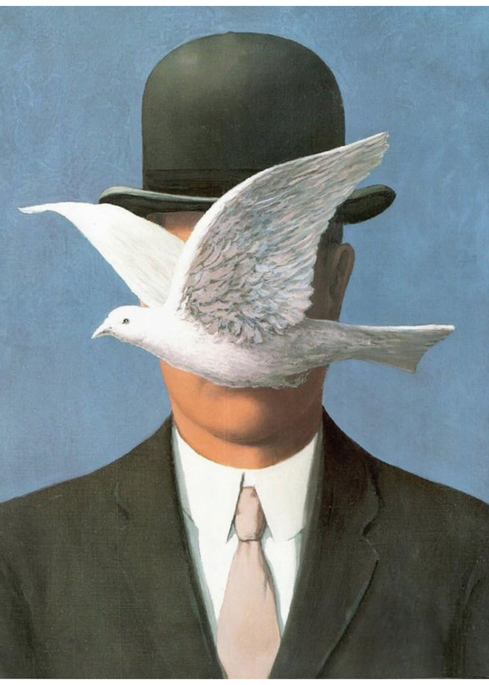 Magritte Prentkaart - Magritte, L'Homme au chapeau melon
