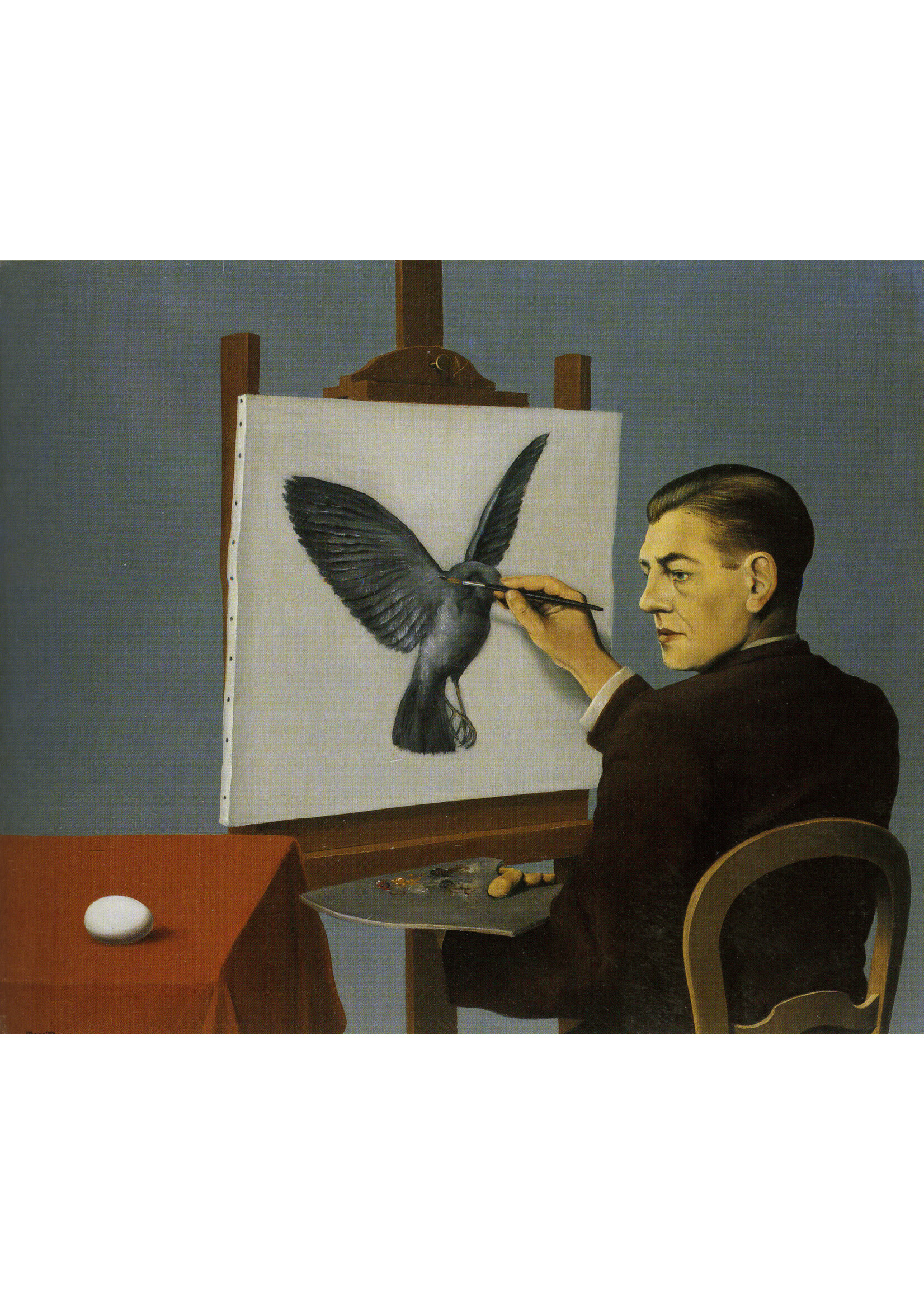 Magritte Prentkaart - Magritte, peint clairvoyance, 1936