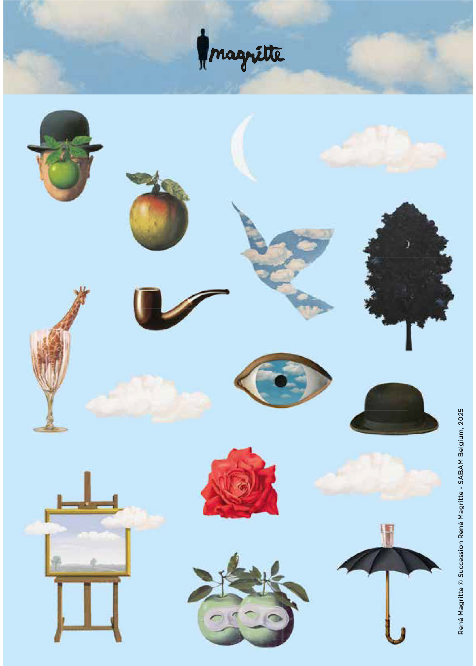 Magritte Sticker set Magritte