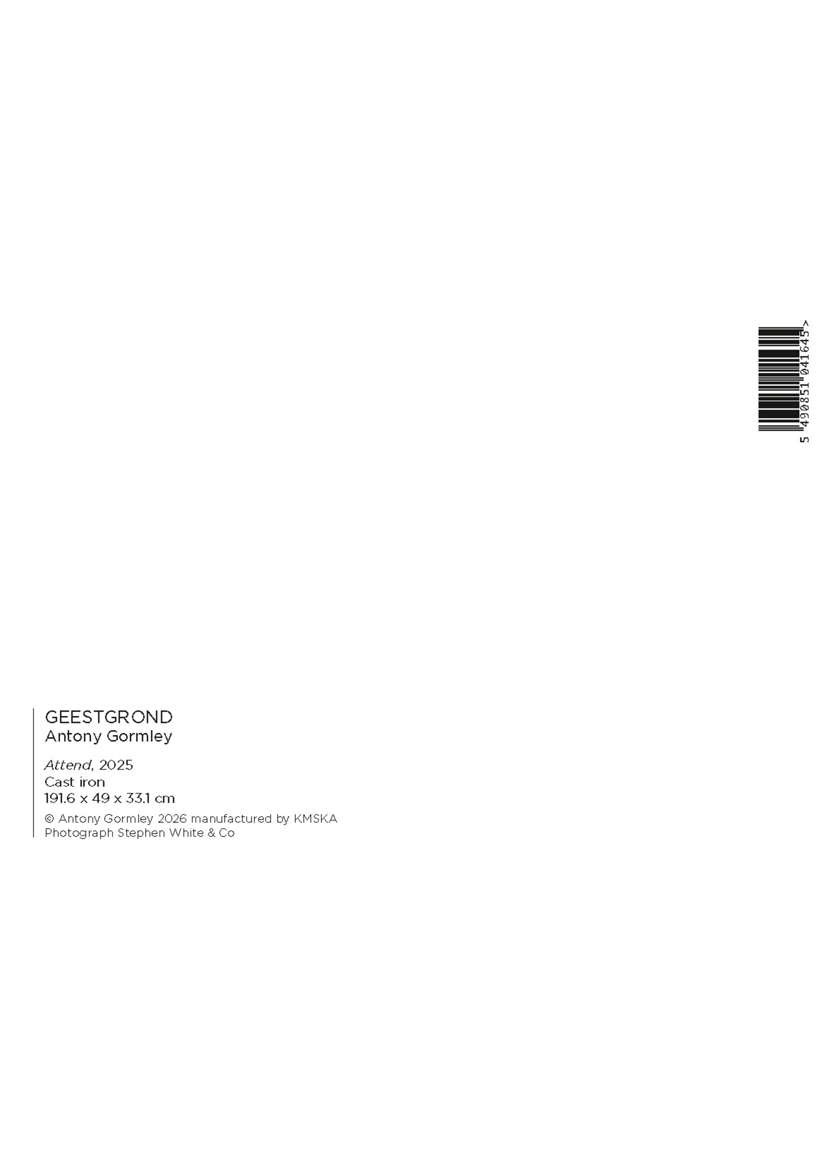 Gormley Prentkaart - Gormley, Attend, 2025