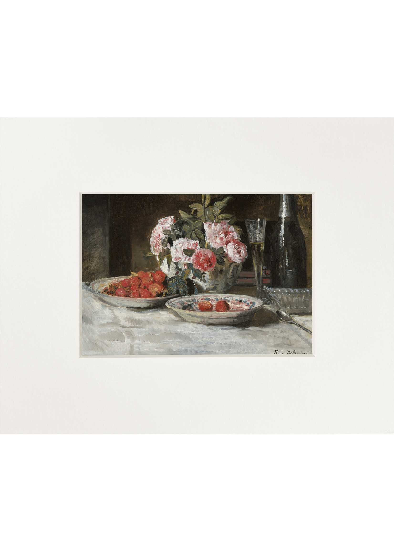De Braekeleer Passe-partout Henri De Braekeleer - Strawberries and Champagne