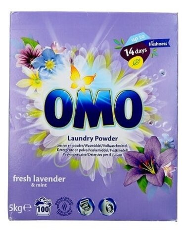 Omo Omo Waspoeder Lavendel 5kg - 100 wasbeurten Omo Omo Waspoeder Lavendel 5kg - 100 wasbeurten