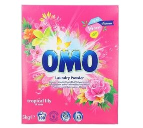 Omo Omo Waspoeder Tropical 5kg - 100 wasbeurten Omo Omo Waspoeder Tropical 5kg - 100 wasbeurten