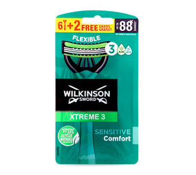 Wilkinson Wilkinson Xtreme 3 Sensitive Comfort Wegwerpscheermesjes - 8 stuks Wilkinson Wilkinson Xtreme 3 Sensitive Comfort Wegwerpscheermesjes - 8 stuks