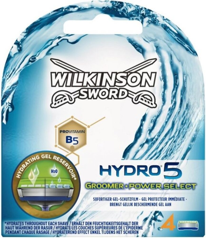 Wilkinson Wilkinson Hydro 5 Scheermesjes - groomer Power Select 4 Stuks Wilkinson Wilkinson Hydro 5 Scheermesjes - groomer Power Select 4 Stuks