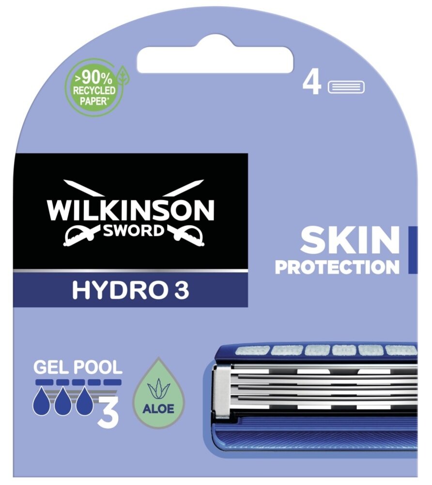 Wilkinson Wilkinson Hydro3 razor blades, pack of 4 Wilkinson Wilkinson Hydro3 razor blades, pack of 4