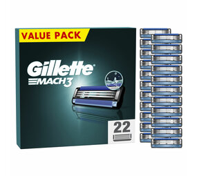 Gillette Gillette Mach3 Scheermesjes Value Pack - 22 stuks Gillette Gillette Mach3 Scheermesjes Value Pack - 22 stuks