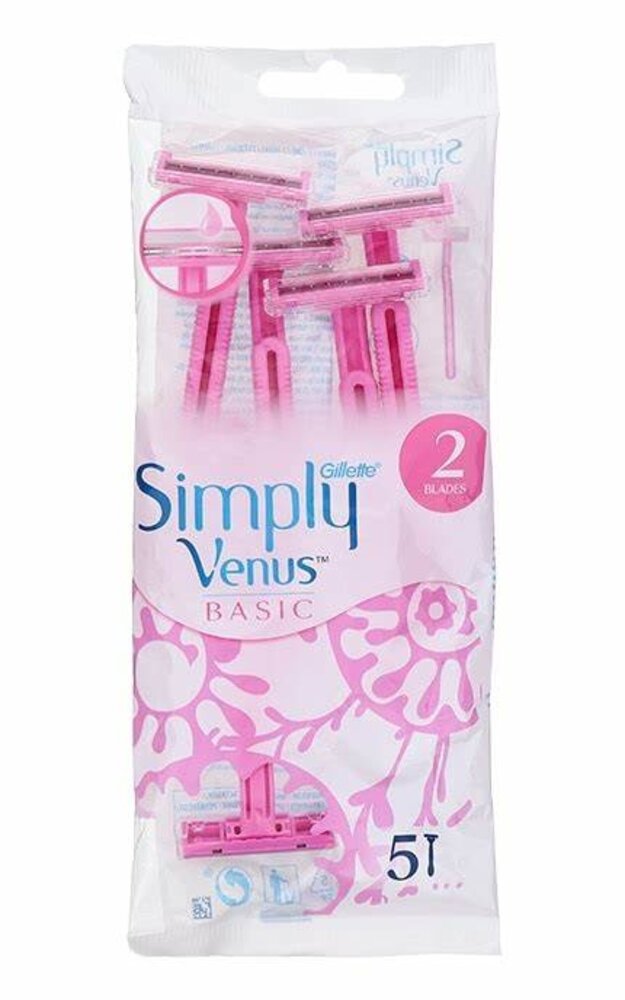 Gillette Gillette Simply Venus Basic Wegwerpscheermes - 5 Stuks Gillette Gillette Simply Venus Basic Wegwerpscheermes - 5 Stuks