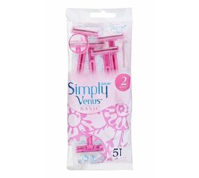 Gillette Gillette Simply Venus Basic Wegwerpscheermes - 5 Stuks Gillette Gillette Simply Venus Basic Wegwerpscheermes - 5 Stuks