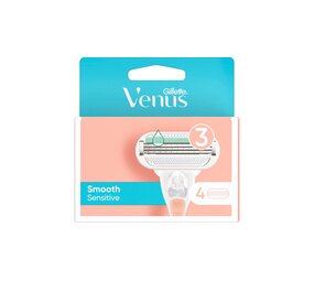 Gillette Gillette Venus Smoorh Sensitive Pink Scheermesjes - 4 Stuks Gillette Gillette Venus Smoorh Sensitive Pink Scheermesjes - 4 Stuks