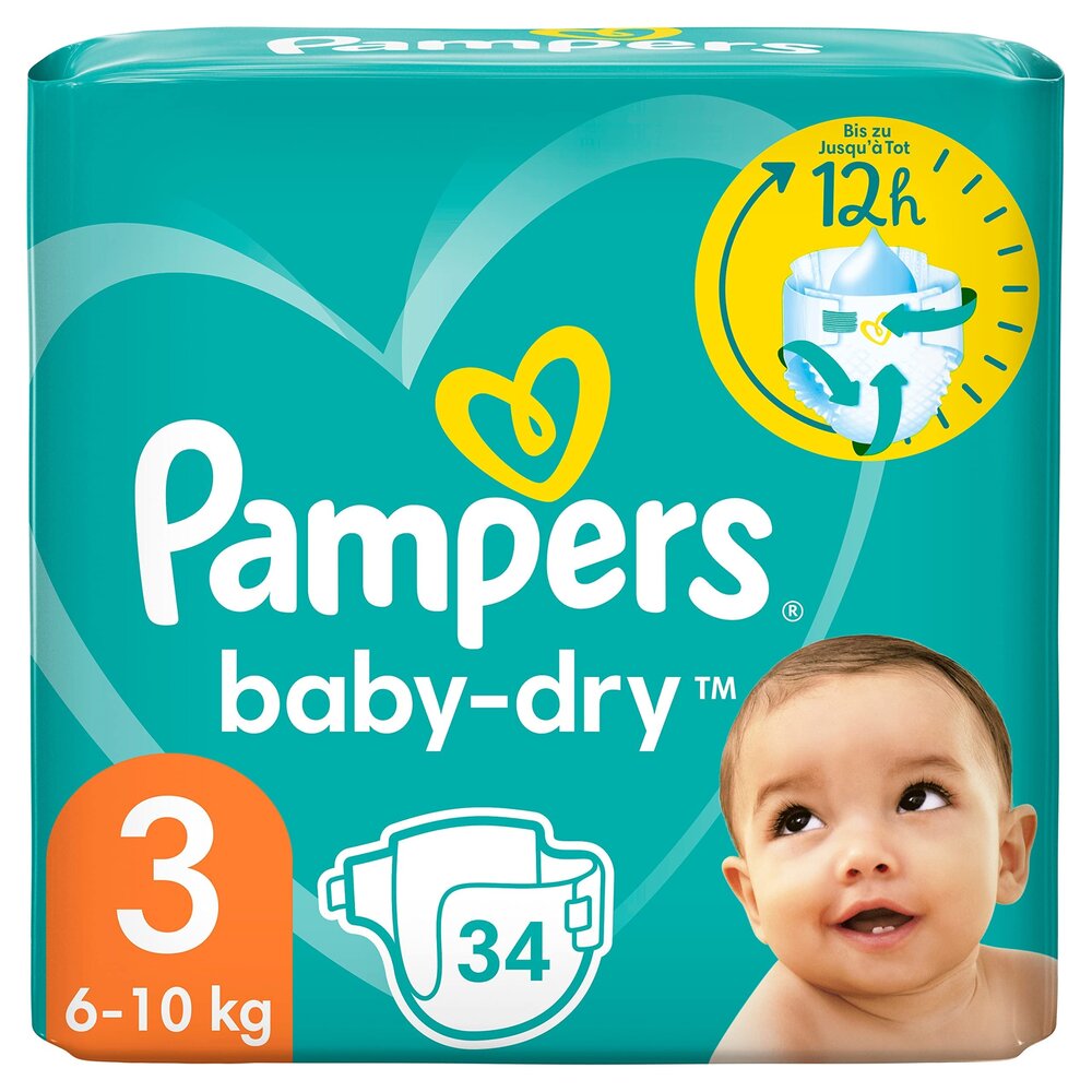 Pampers Pampers Baby Dry Gr.3 Midi 6-10kg 34er Pampers Pampers Baby Dry Gr.3 Midi 6-10kg 34er