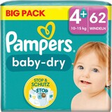 Pampers Pampers Baby Dry Gr. 4+ Maxi Plus (10-15 kg) Big Pack 62 Stk. Pampers Pampers Baby Dry Gr. 4+ Maxi Plus (10-15 kg) Big Pack 62 Stk.
