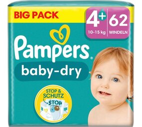 Pampers Pampers Baby Dry Gr. 4+ Maxi Plus (10-15 kg) Big Pack 62 Stk. Pampers Pampers Baby Dry Gr. 4+ Maxi Plus (10-15 kg) Big Pack 62 Stk.