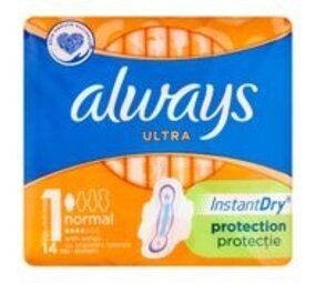 Always Always Maandverband Ultra Regular + Vleugels 14St Always Always Maandverband Ultra Regular + Vleugels 14St