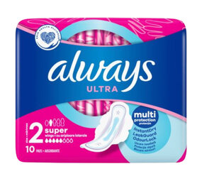 Always Always Maandverband Ultra Long + Vleugels 10St Always Always Maandverband Ultra Long + Vleugels 10St