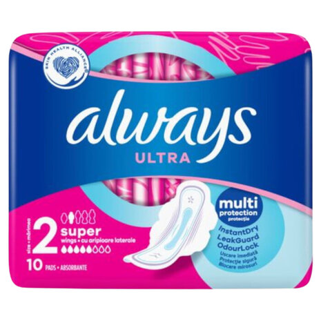 Always Always Maandverband Ultra Long + Vleugels 10Stuk Always Always Maandverband Ultra Long + Vleugels 10Stuk