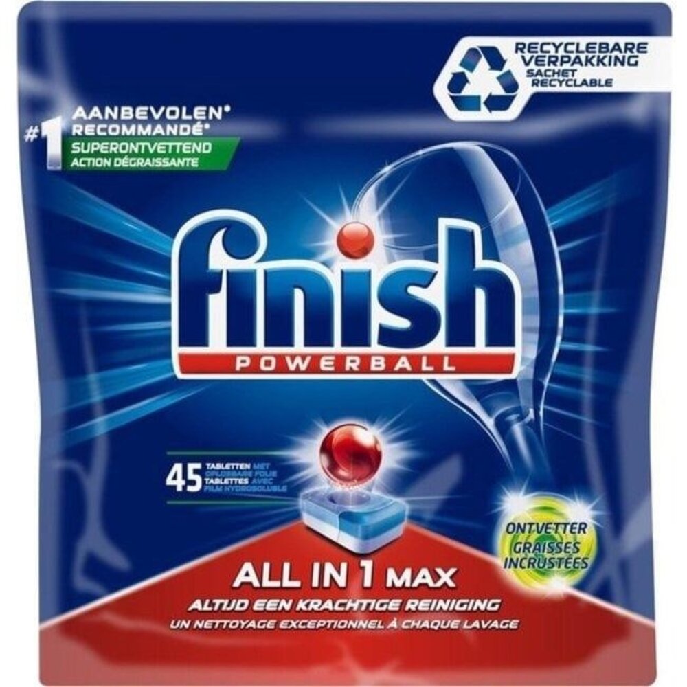Finish Finish Powerball Allin1 Ontvetter 45tabs Finish Finish Powerball Allin1 Ontvetter 45tabs