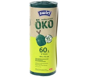 Swirl Swirl Öko-Müllbeutel mit Zugband 60L 8 Beutel Swirl Swirl Öko-Müllbeutel mit Zugband 60L 8 Beutel