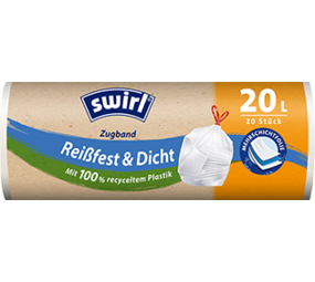 Swirl Swirl Öko-Müllbeutel mit Zugband 20L 18 Beutel Swirl Swirl Öko-Müllbeutel mit Zugband 20L 18 Beutel