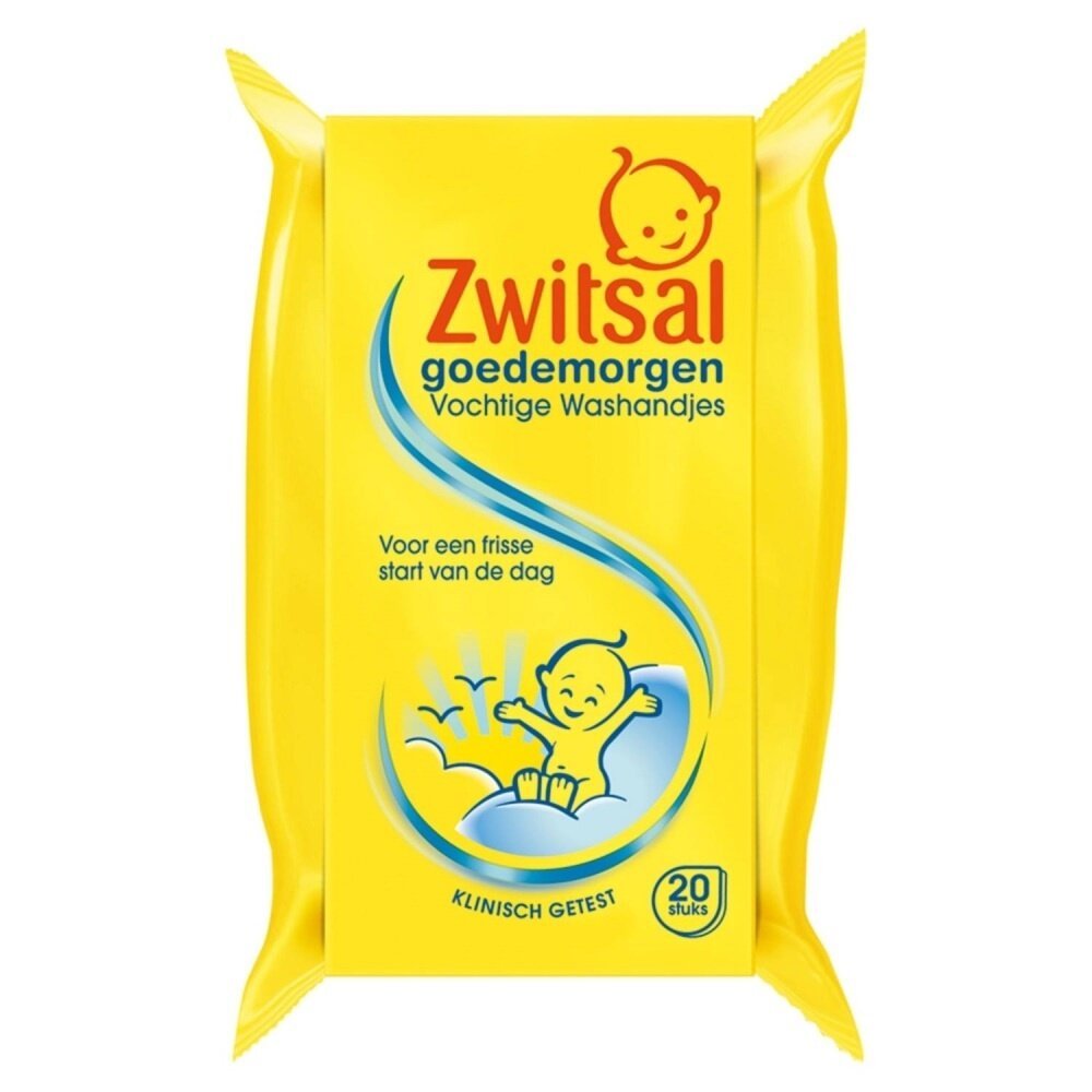 Zwitsal Zwitsal Goedemorgen vochtige washandjes 20 Stuks