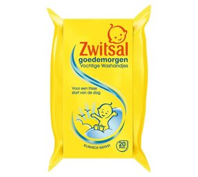Zwitsal Zwitsal Goedemorgen vochtige washandjes 20ST Zwitsal Zwitsal Goedemorgen vochtige washandjes 20ST