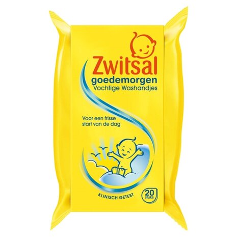 Zwitsal Zwitsal Goedemorgen vochtige washandjes 20 Stuks