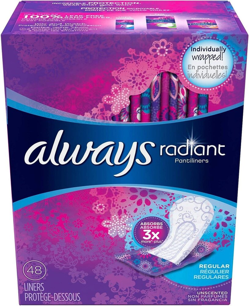 Always Always Pantyliners Radiant Normal 48 stuks Always Always Pantyliners Radiant Normal 48 stuks