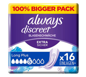 Always Always Discreet Inkontinenz Long Plus Big Pack 16 stuks