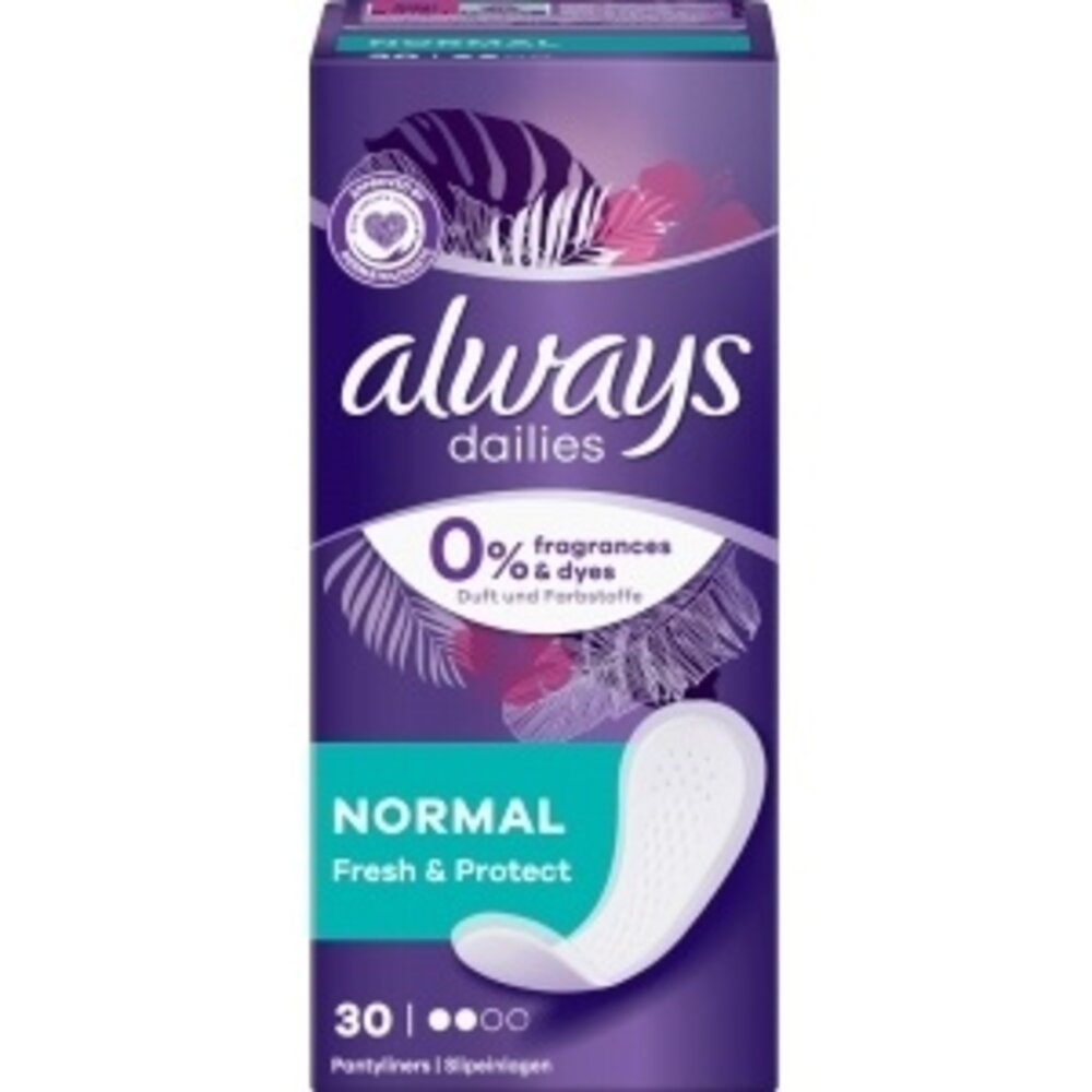 Always Always Dailies Pantyliners Normal 30 stuks Always Always Dailies Pantyliners Normal 30 stuks