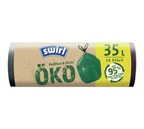 Swirl Swirl Öko-Müllbeutel mit Zugband 35L 12 Beutel