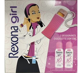 Rexona REXONA Girl giftset (2x 150ml deospray Tropical Power + Telefoontasje ) Rexona REXONA Girl giftset (2x 150ml deospray Tropical Power + Telefoontasje )